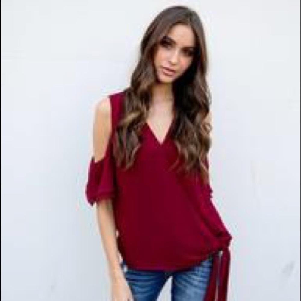 Naked Zebra Cold Shoulder Blouse
